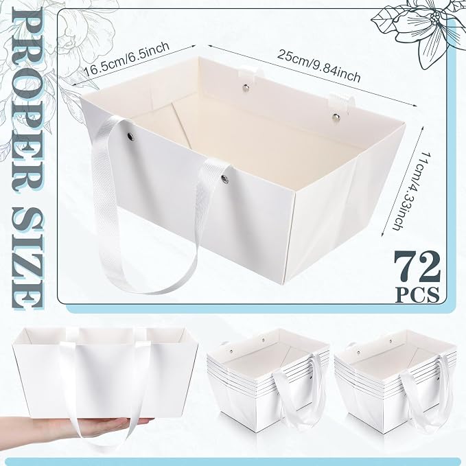 Glenmal 72 Pcs Baskets for Gifts Waterproof Empty Kraft Basket Bulk - Image 2