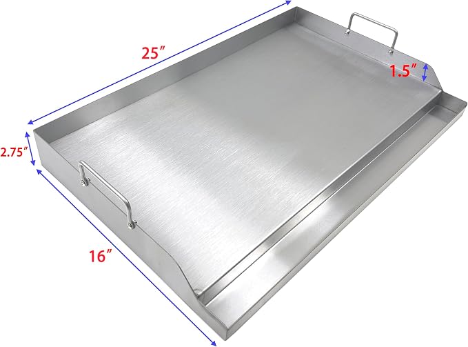 Direct Store Parts DS127 Stainless Steel BBQ Cooking Griddle, Universal Flat - Image 2