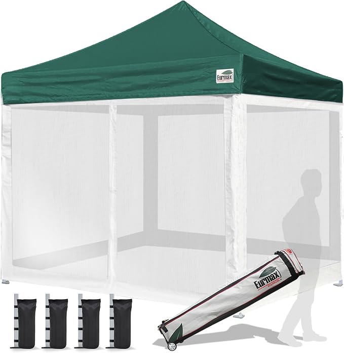 Eurmax USA 10'x10' Pop-up Canopy Tent Commercial Instant Canopies by Eurmax