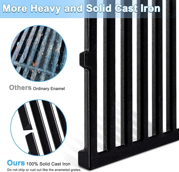 Adviace 17.5 Inch 7638 Cast Iron Grill Grates Replacement - Image 3
