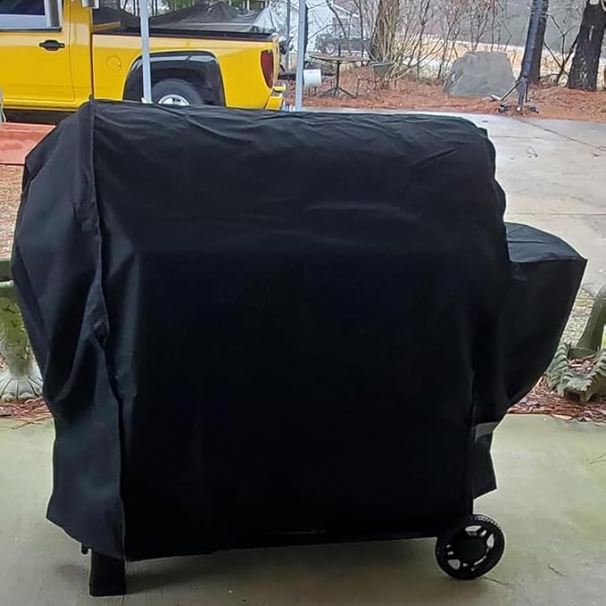Grill Cover for Weber Searwood XL 600 Pellet Grill, 600D Heavy Duty Waterproof - Image 3