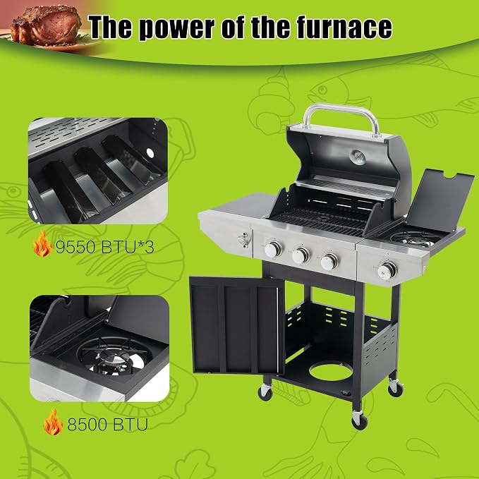 Zateety 3 Burner Propane Grill - Image 2