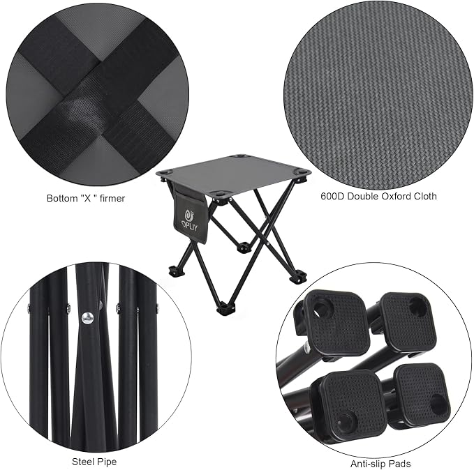 Opliy Camping Stool 2 Pack, 13.5 Inch Portable Folding Stool - Image 5