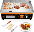 WICHEMI 22" Electric Grill Commercial Countertop Griddle Flat Top Grill Hot by WICHEMI