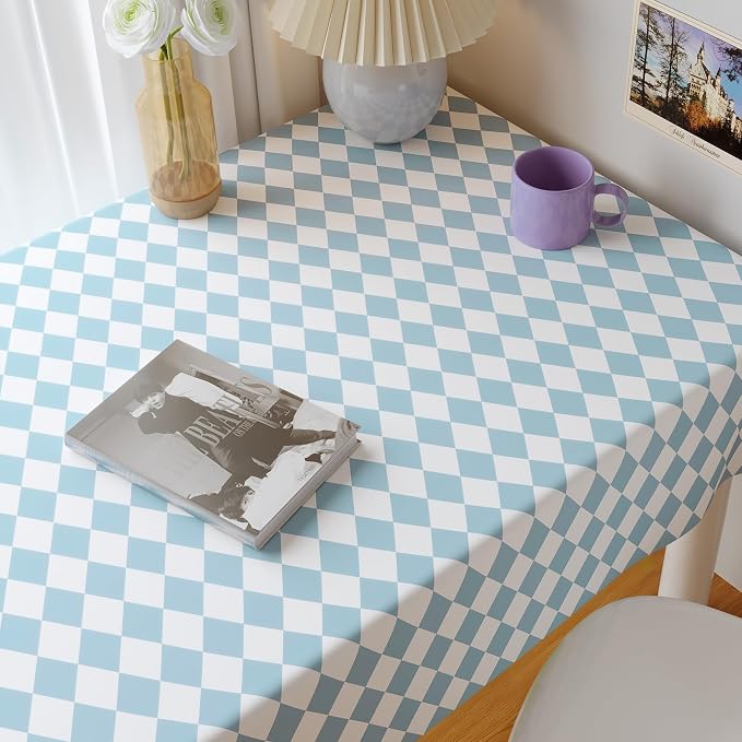 Rectangle Table Cloth, 100% Waterproof Tablecloth Oil Proof Spill Proof Vinyl - Image 8