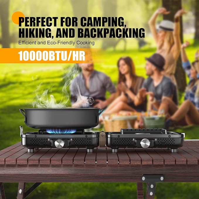 Camping Stove - 2-Burner Propane Camp Stove - Image 6