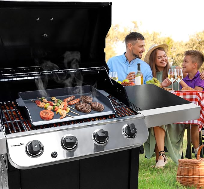 Criditpid Cast Iron Griddle for Gas Grill, Universal Flat Top Plate Cooking - Image 7