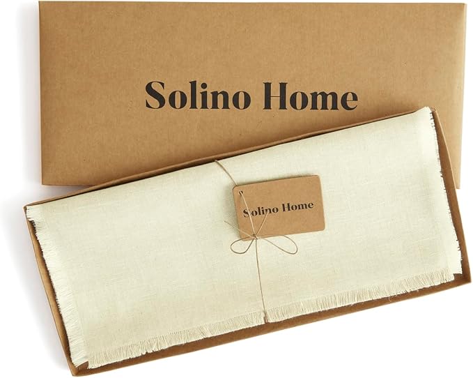 Solino Home Fringe Linen Table Runner 48 Inches - Image 5