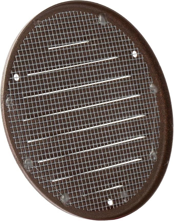 Vent Systems - 4 Inch Pack of 10 Brown Metal Round Soffit Air Vent Grille Cover - Image 6