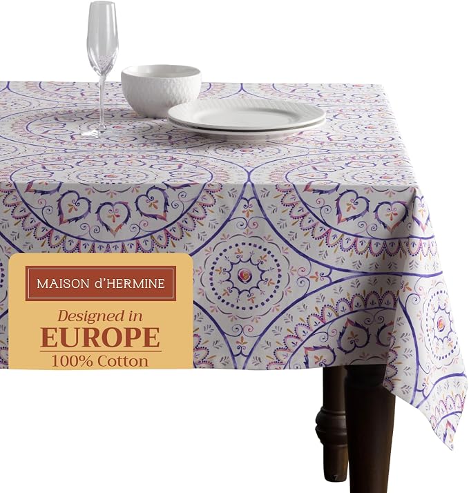 Maison d' Hermine Table Cloth Rectangle Table 100% Cotton 60 x 120 Inches by MaisondHermine