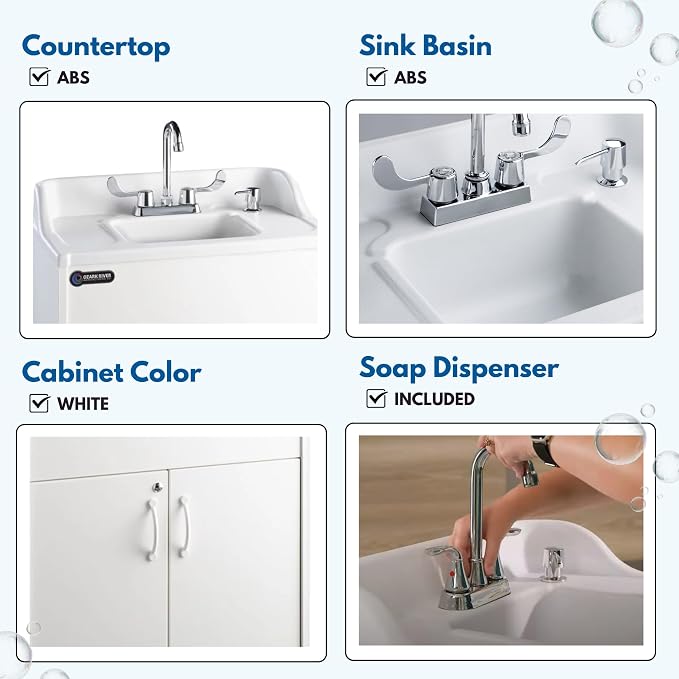 Ozark River Portable Sinks Premier Brite White, Mobile Self Contained Sink - Image 5