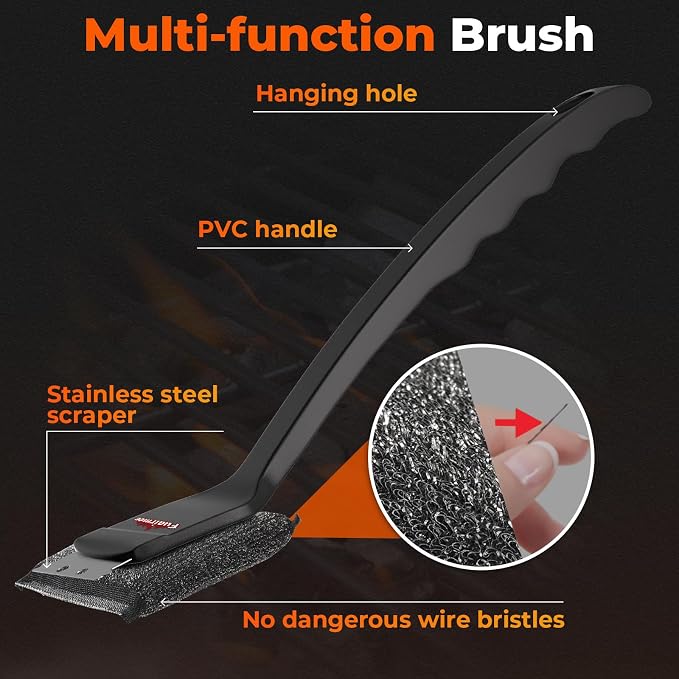 Bristle Free Grill Brush with Scraper, Efficient Cleaning, Safe Grill - Image 2