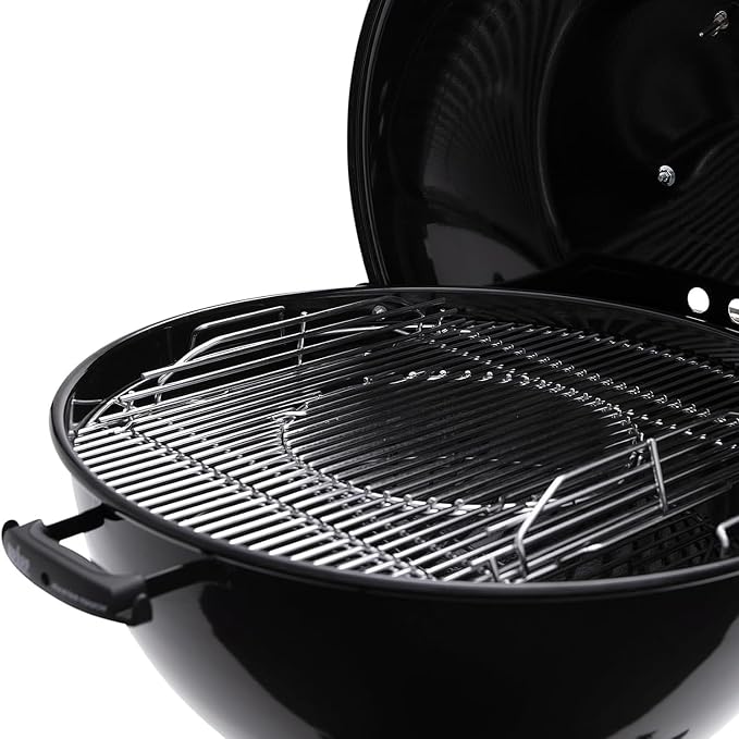 Hinged Cooking Grate for 22.5” Charcoal Grill, Charcoal Kettle, One-Touch Silver - Image 9