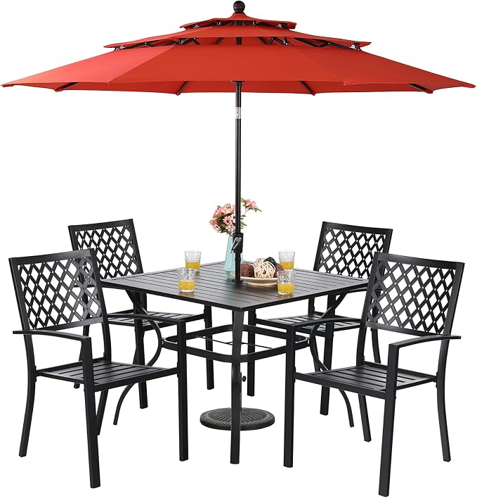 Sophia & William Metal Outdoor Patio Dining Set 6 PCS by SophiaWilliam