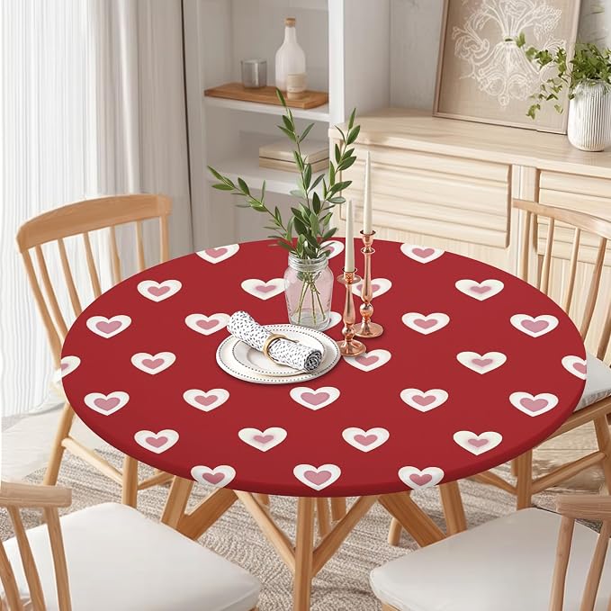 Valentines Day Round Fitted Tablecloth - Image 3