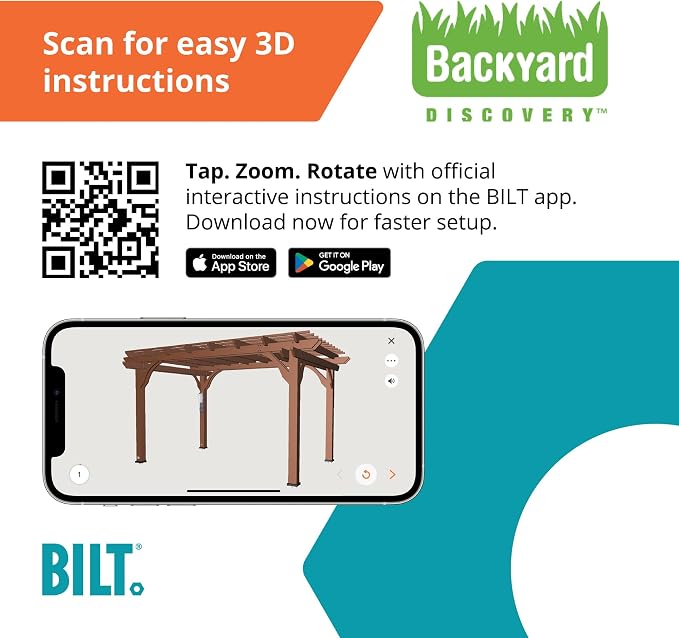 Backyard Discovery Somerville 14 x 10 Walnut All Cedar Pergola, Quality - Image 7