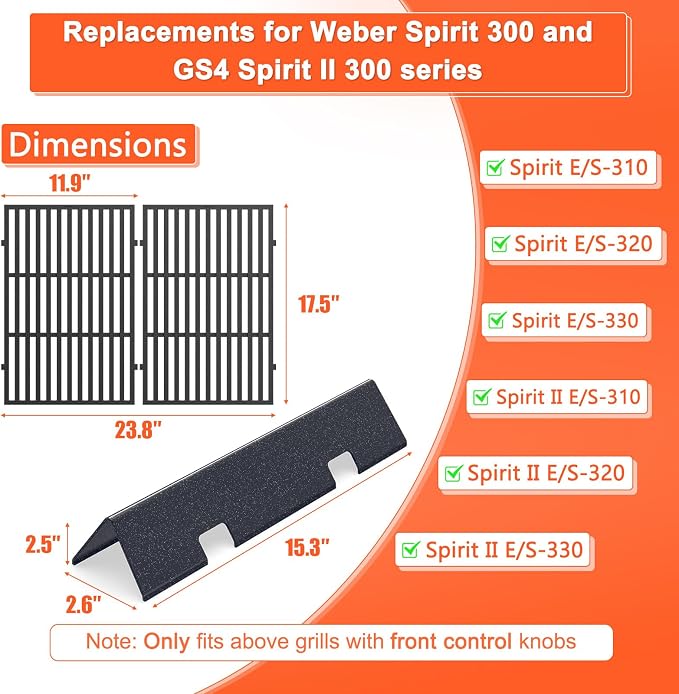 Grill Parts for Weber Spirit 2, Spirit 300 & GS4 Spirit II 300 Series, Spirit - Image 2