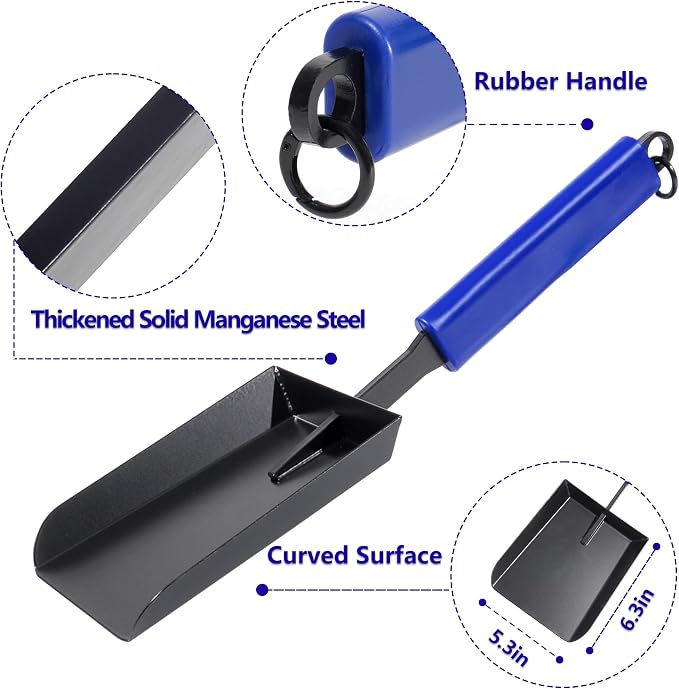 Fireplace Ash Shovel Wider Head Manganese Steel Gardening Shovel - Image 5