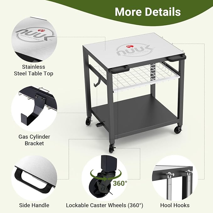 NUUK Grill Cart 30"x24" Pizza Oven Table - Image 3