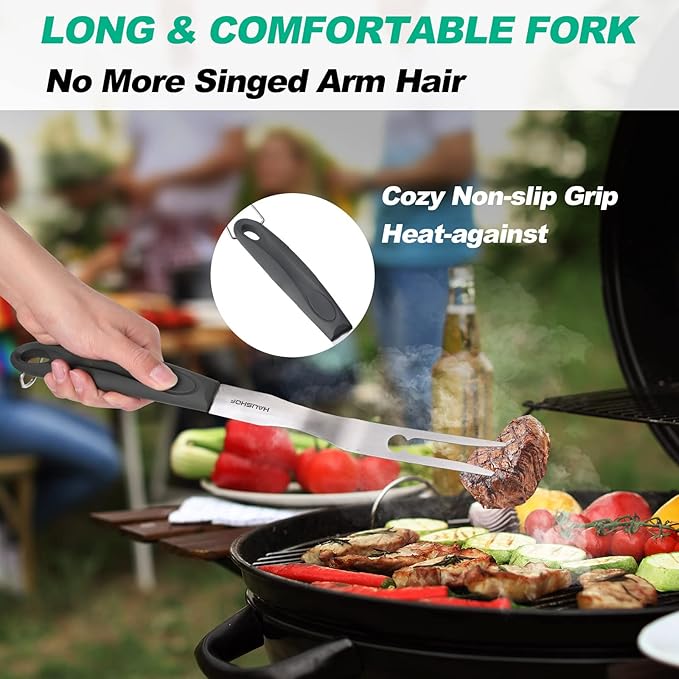 HAUSHOF Large Grill Accessories Heavy Duty BBQ Set Gifts - Image 5