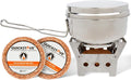 Portable Stove Kit with Camping Pot & 2 Fire Starters, Lightweight Stainless by QuickStove
