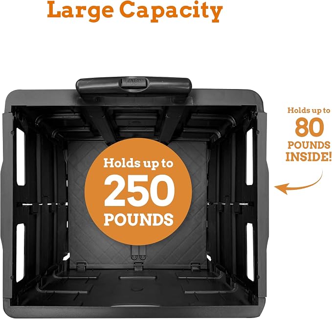 Inspired Living Ultra-Slim Rolling Collapsible Storage Pack-N-Roll Utility-carts - Image 3