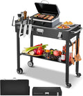 Grill Cart, Portable Outdoor Grill Table by HOME