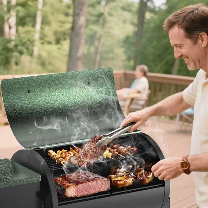 Electric Wood Pellet Grill 8 In 1 BBQ Grills - Image 5