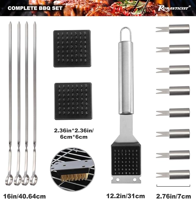 ROMANTICIST 23pcs Must-Have BBQ Grill Accessories Set - Image 3