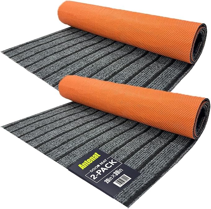 Antenat 2-Pack Door Mat, Low Profile Indoor Outdoor Entryway Mats, Durable by Antenat