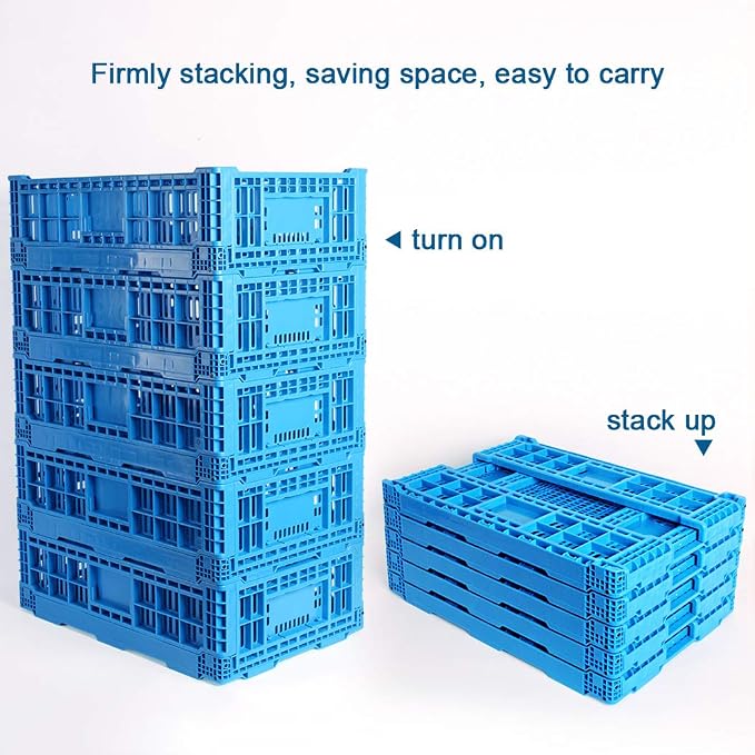 Collapsible Storage Bin Containe， 52 Liter Transfer box, crate Transit storage - Image 4