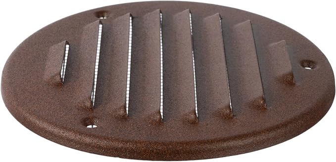 Square Ventilation Grille / 5" Inch Inside Measurement/Brown Metal Air Vent - Image 5