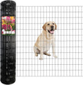 Black PVC Coated Welded Wire Fence 48 Inch x 50 Foot, 2 Inch x 4 Inch 14GA by FOREHOGARGARDEN%EF%BC%86HOME