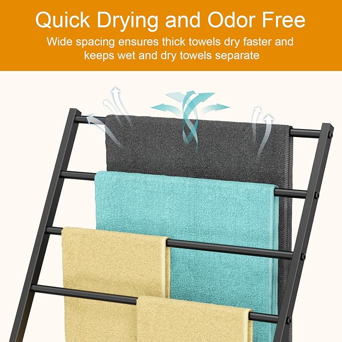 Honiter Towel Racks for Bathroom, Free Standing Towel Rack, Pool Towel Racks - Image 7