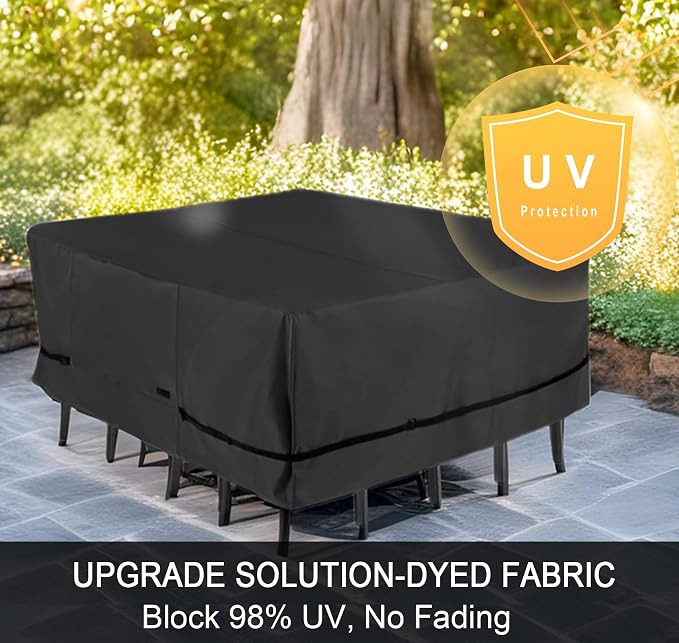 NettyPro Patio Table Cover Square 92 x 92 Inch, Waterproof Outdoor Furniture - Image 5