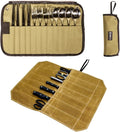 2pcs Camping Utensil Bag, Knife Roll Bag, Portable Knives Pouch, Canvas Roll Up by Unknown