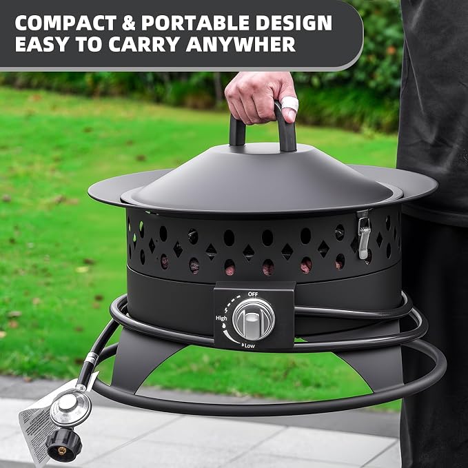 Breezz 20 Inch Propane Fire Pit - Image 4