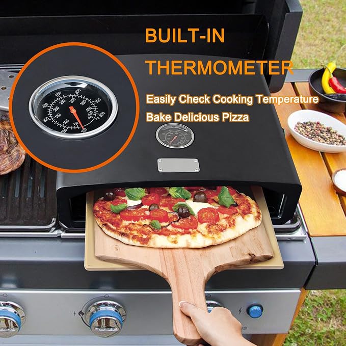 Skypatio Pizza Oven for Grill, Portable Outdoor Grill Top Pizza Oven - Image 2