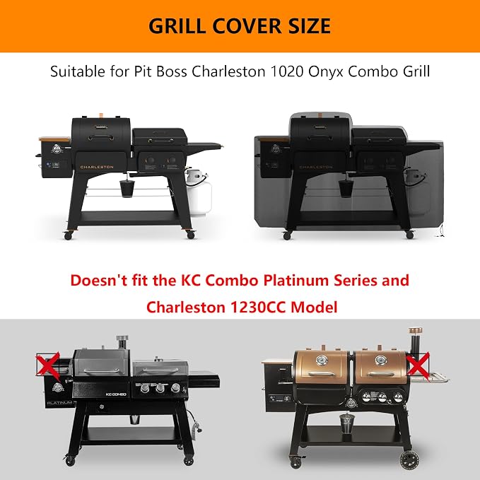 Grill Cover for Pit Boss Charleston 1020 Pellet Grill Gas Griddle Combo Series - Image 2