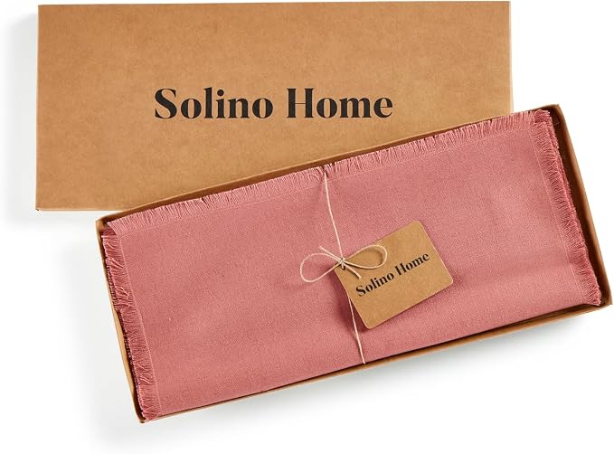 Solino Home Linen Fringe Table Runner 108 Inches Long - Image 5