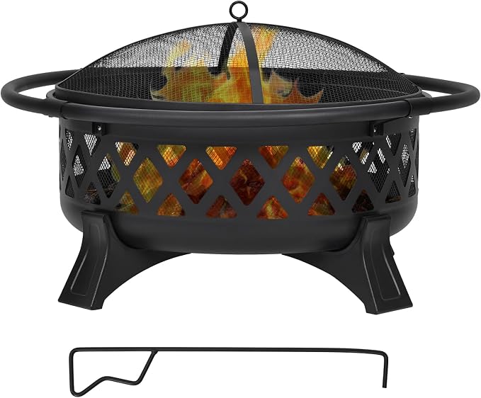 36-Inch Outdoor Wood Burning Fire Pit by Unknown