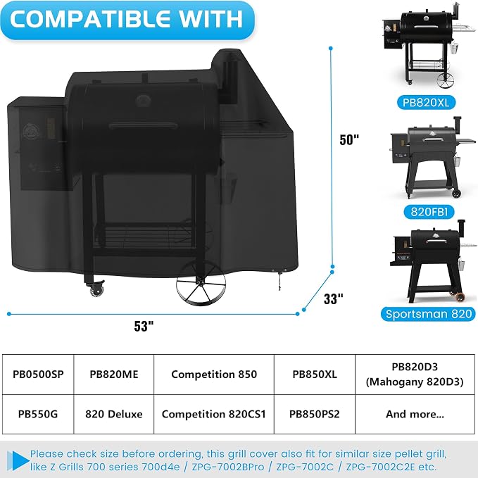 Grill Cover for Pit Boss Pro Series 850 820 Smoker Accessory 73041 Pitboss 820D - Image 4