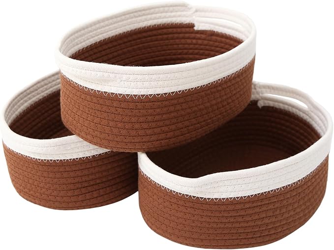 Woven Basket, Small Rope Storage Bin by JMvicyroam