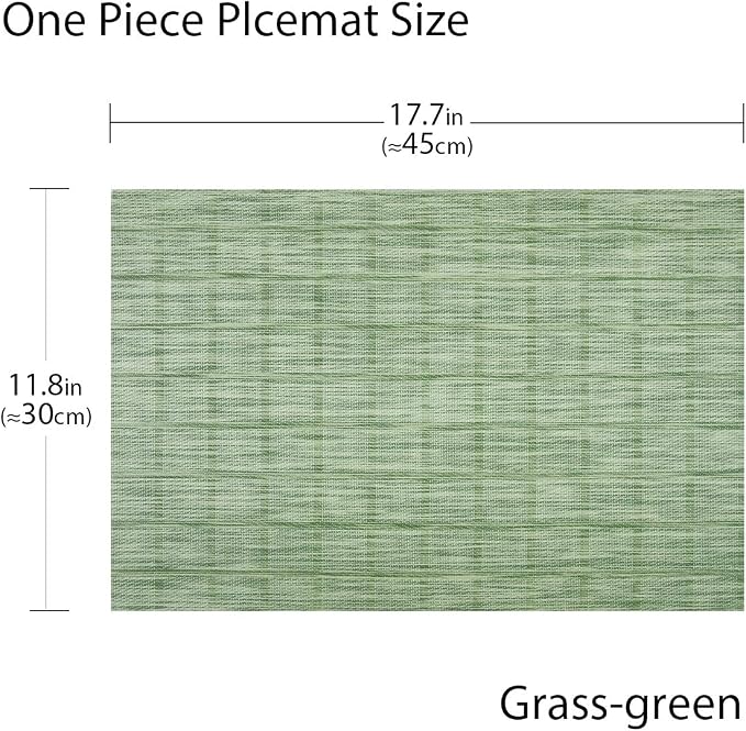 PIGCHCY Countryside Placemats Set of 4 Woven Heat Resistant Placemats Washable - Image 2