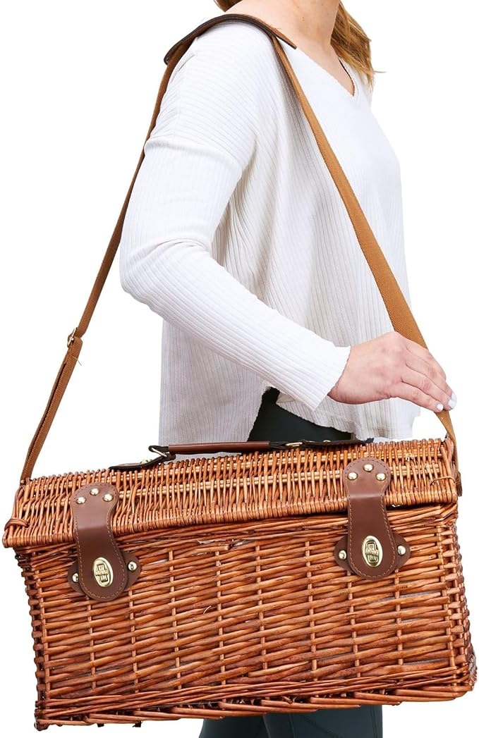 Juvale Picnic Basket for 4 People - Image 6
