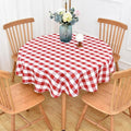 Gingham Table Cloth for Round Tables red Checkered Plaid Tablecloth Heavy Duty by Yofori