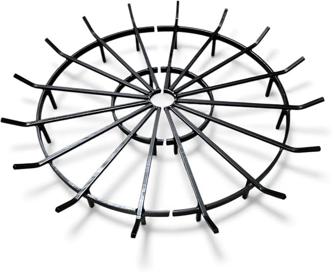 SteelFreak Heavy Duty Wagon Wheel Firewood Grate by SteelFreak