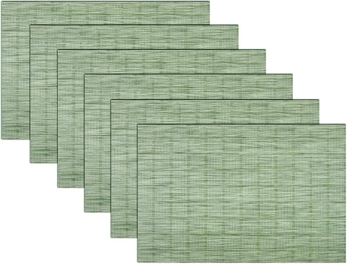 PIGCHCY Countryside Placemats Set of 6 Woven Heat Resistant Placemats Washable by PIGCHCY