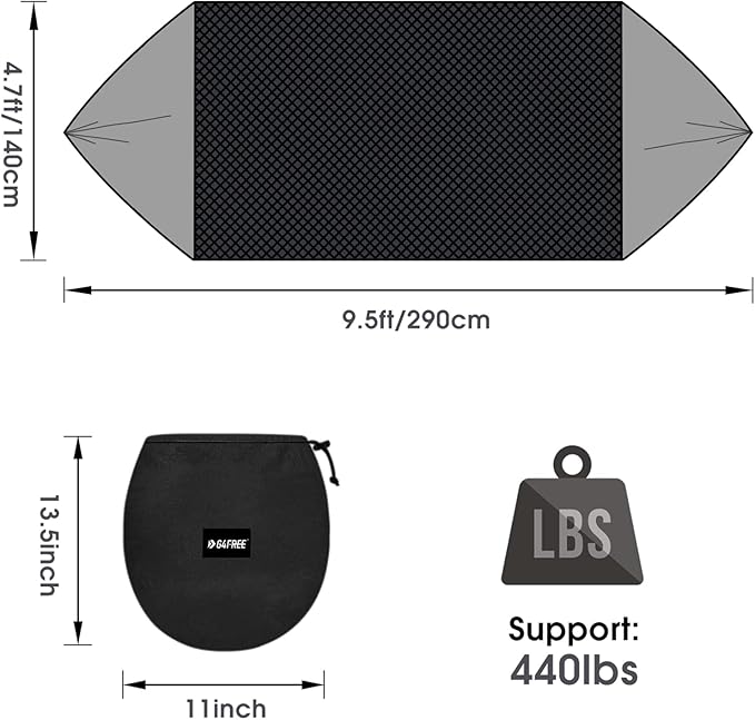 Hammock with Mosquito Net, 2-Person Pop-Up, 440 lb Capacity