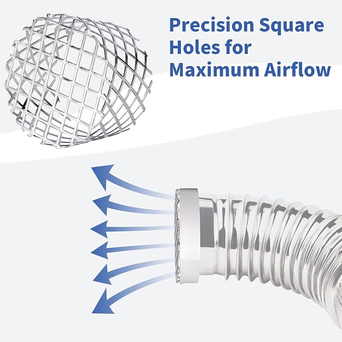 4" PVC Termination Vent Mesh Cap, 304 Stainless Steel Dryer Vent Screen Outdoor - Image 5
